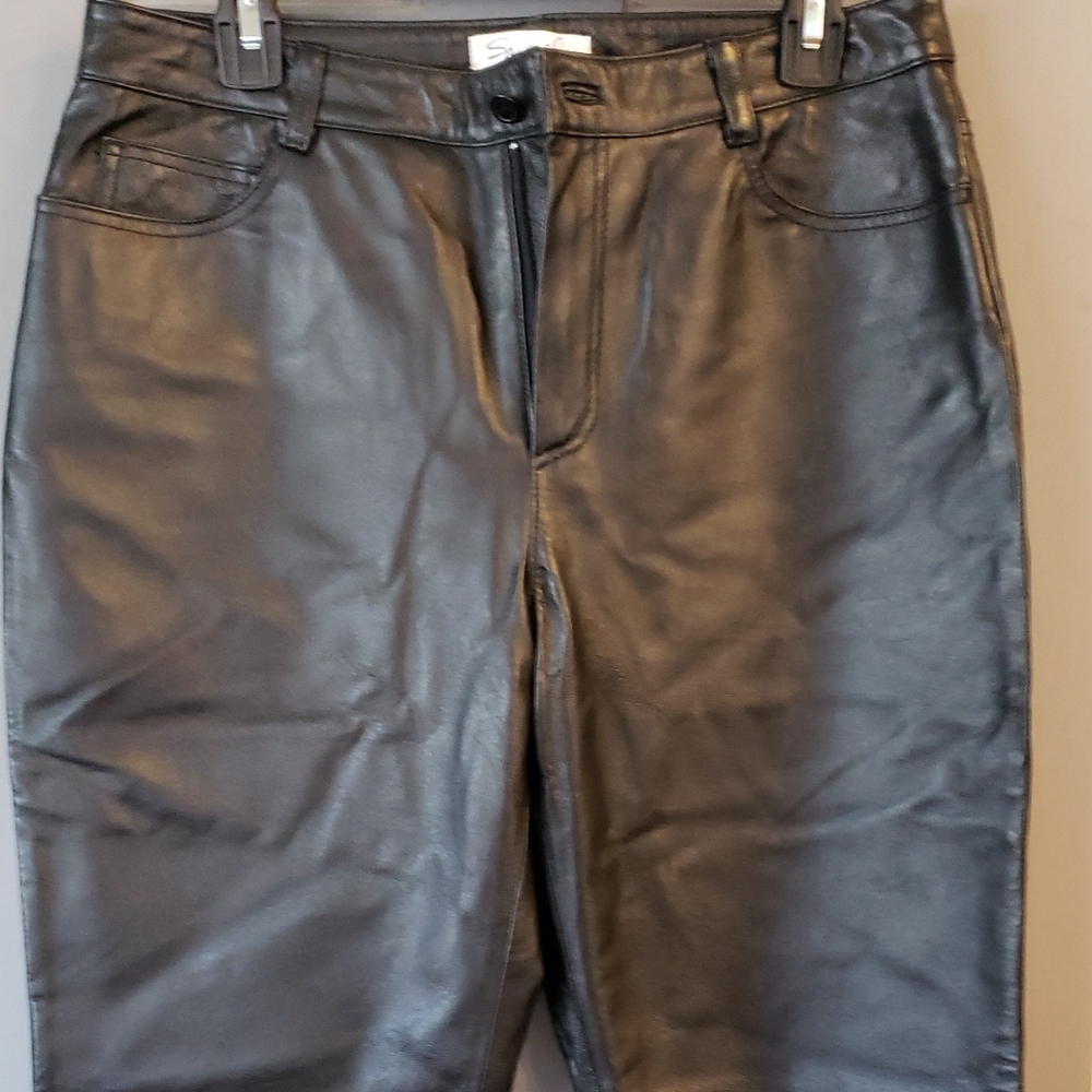 Spiegel Black Leather Pants